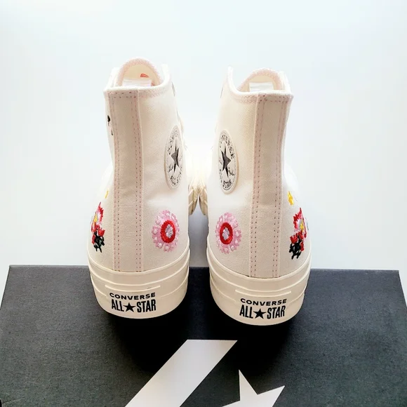 Converse CTAS Lift Hi Egret Black Pink Foam Women's 11 - Picture 4 of 7